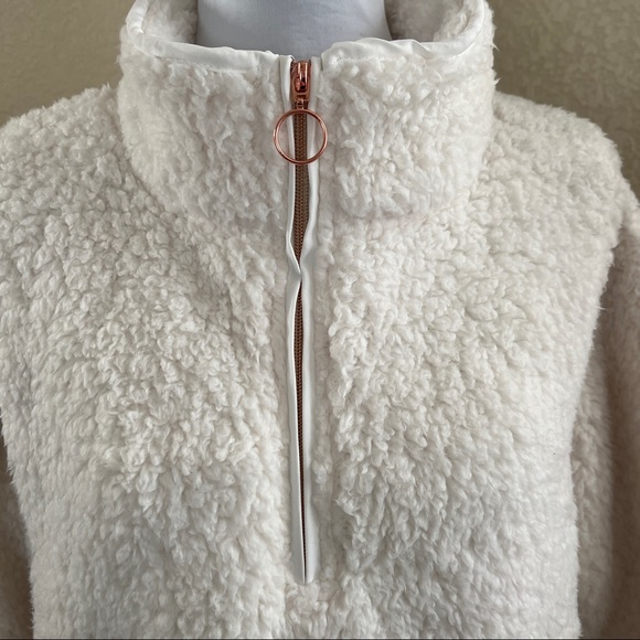 Adrienne Vittadini Sport Teddy Quarter ZIP Pullover Jacket - Picture 5 of 11